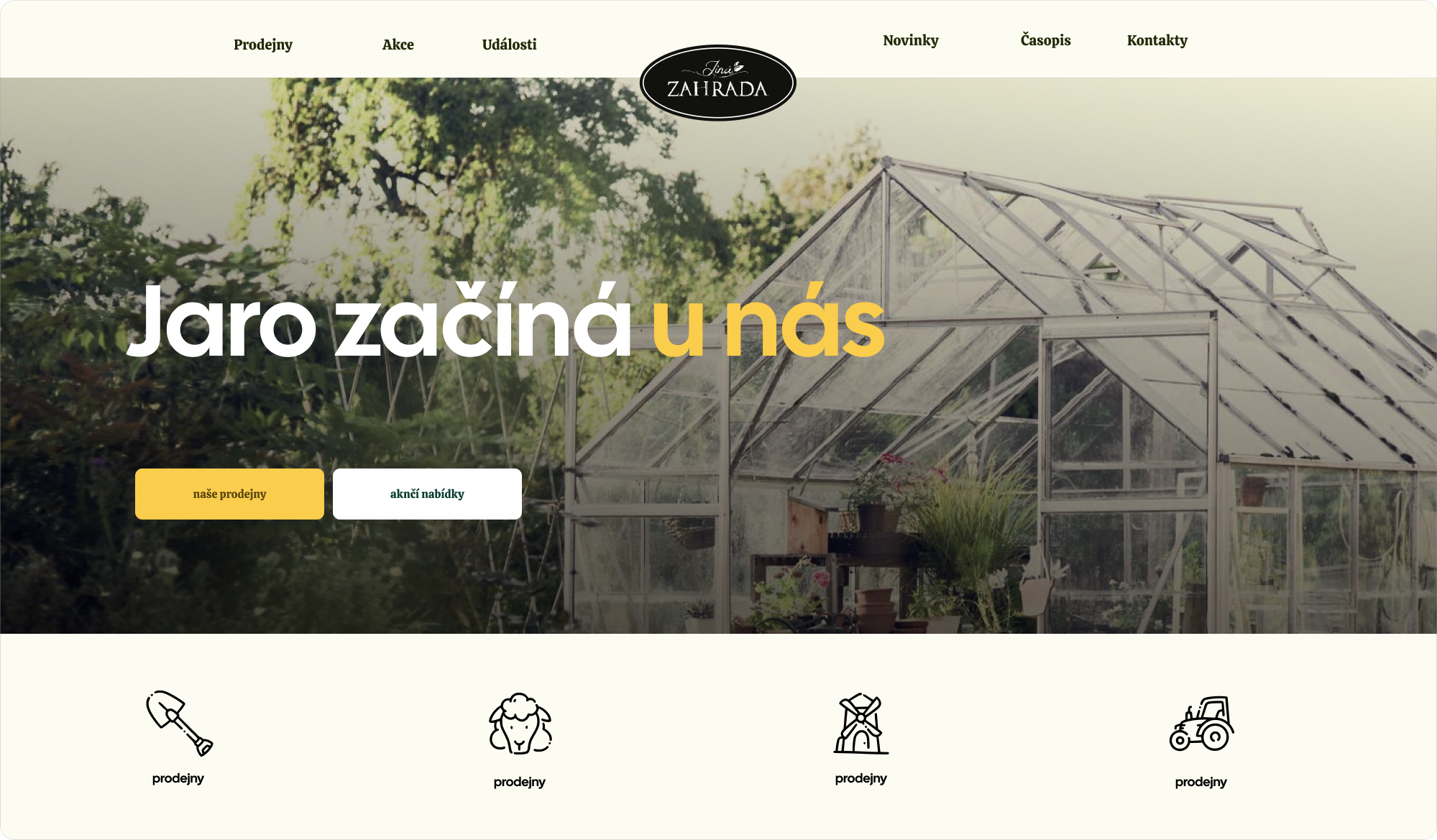 Jiná Zahrada — ukázka projektu